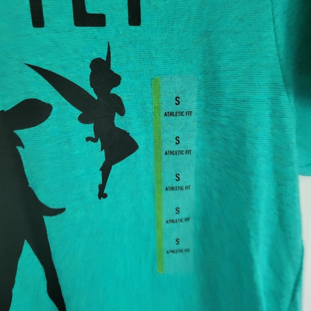 Disney Peter Pan "I’m So Fly I Neverland" Shirt Green Size Small NEW - Picture 3 of 4